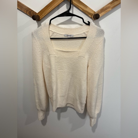 EUC- MADEWELL- MELWOOD SQUARE NECK PULLOVER SWEATER- XS - Picture 1 of 5